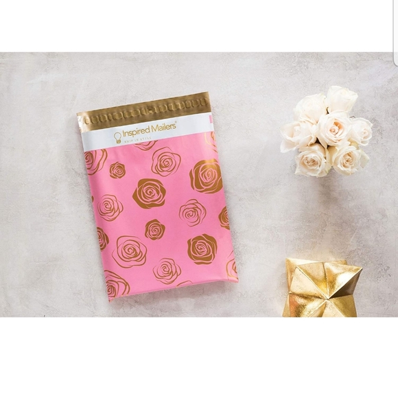 25 ct  XL  14.5 x 19" PINK ROSE MAILERS - Picture 2 of 14